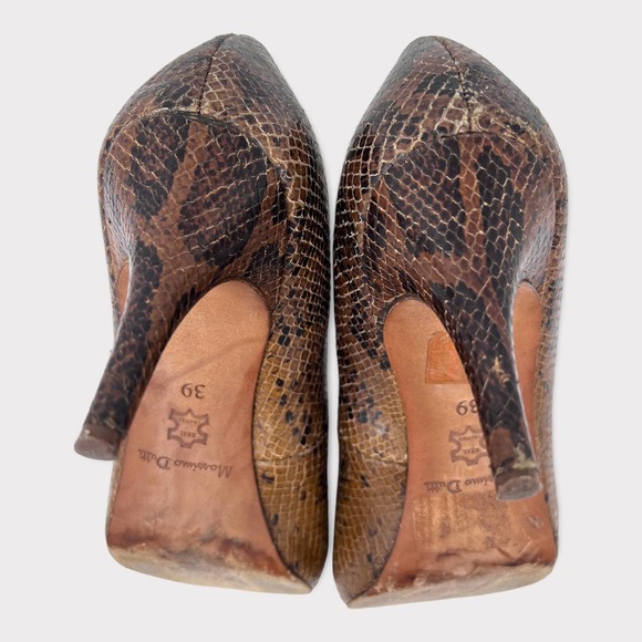 Massimo Dutti (39) Heels Snakeskin Open-Toe Pump - Picture 10 of 11